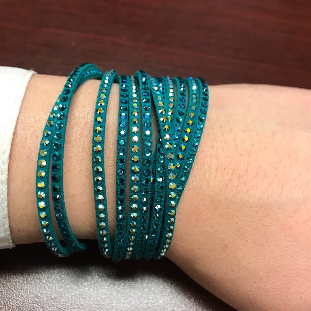 Swarovski Crystal Leather Wrap Bracelet